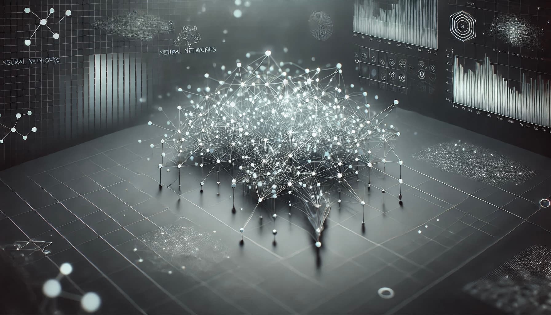 Modern AI technology background representing artificial intelligence solutions for business